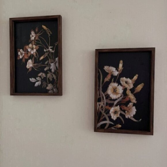 Wood Wall Décor Botanical Print Wildflowers - Picture 2 of 10